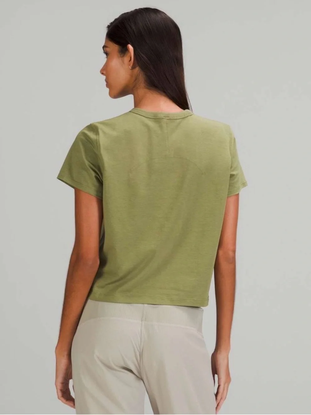 Lululemon Classic-Fit Cotton-Blend Cropped Short Sleeve Workout Run T-Shirt